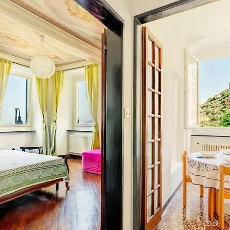 4 Beds-sea View With Private Garage Apartment Camogli