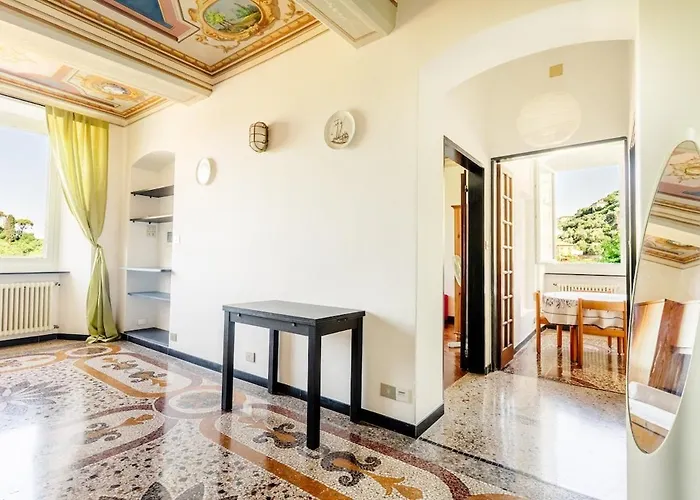 4 Beds-sea View With Private Garage Lägenhet Camogli